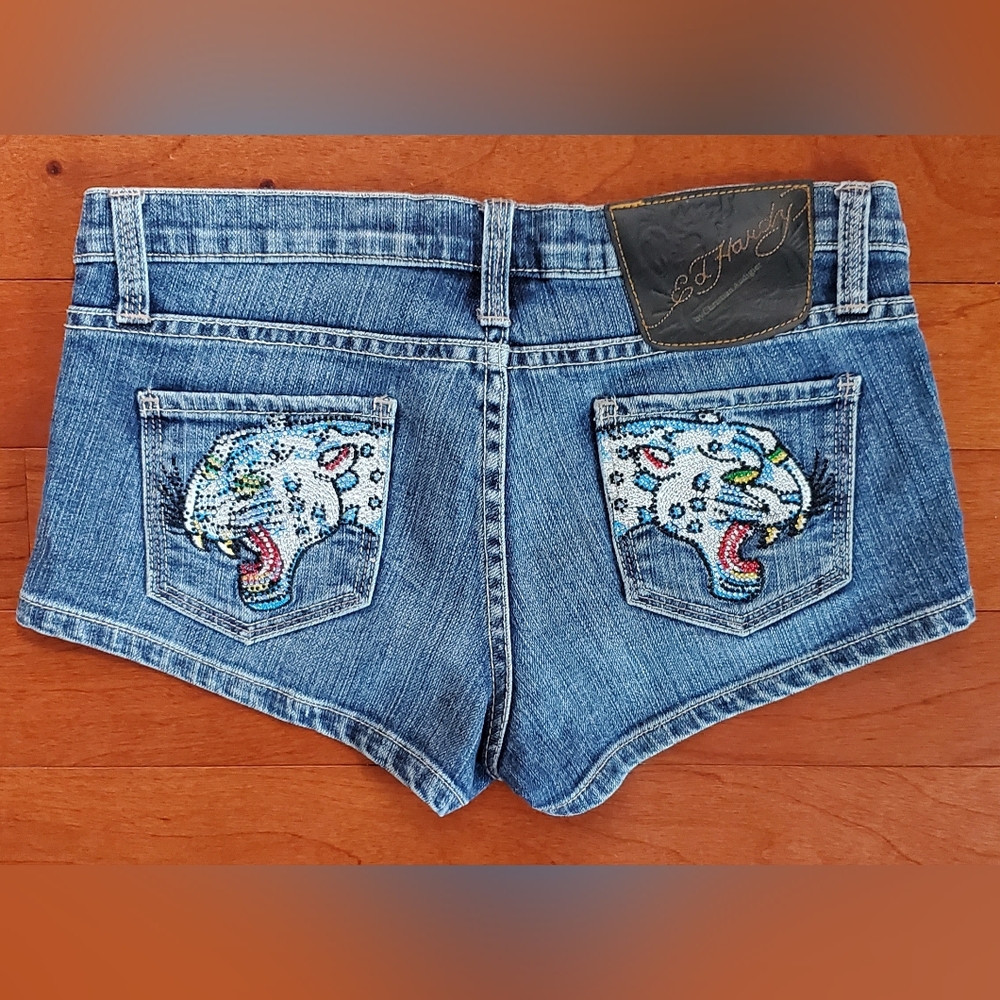 Ed Hardy Jean Shorts Rare NWOT Size 25